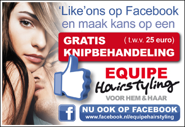 Like ons op Facebook - Equipe Hairstyling
